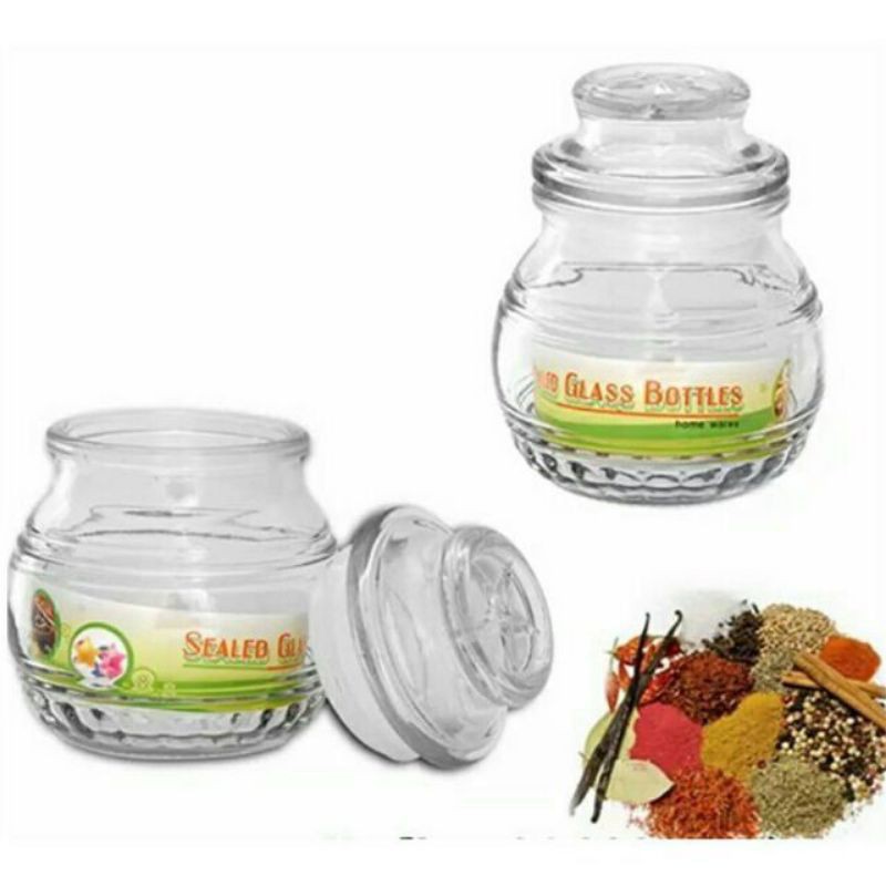 Bộ 2 lọ thủy tinh đựng gia vị 160ml, hũ thủy tinh, hũ gia vị