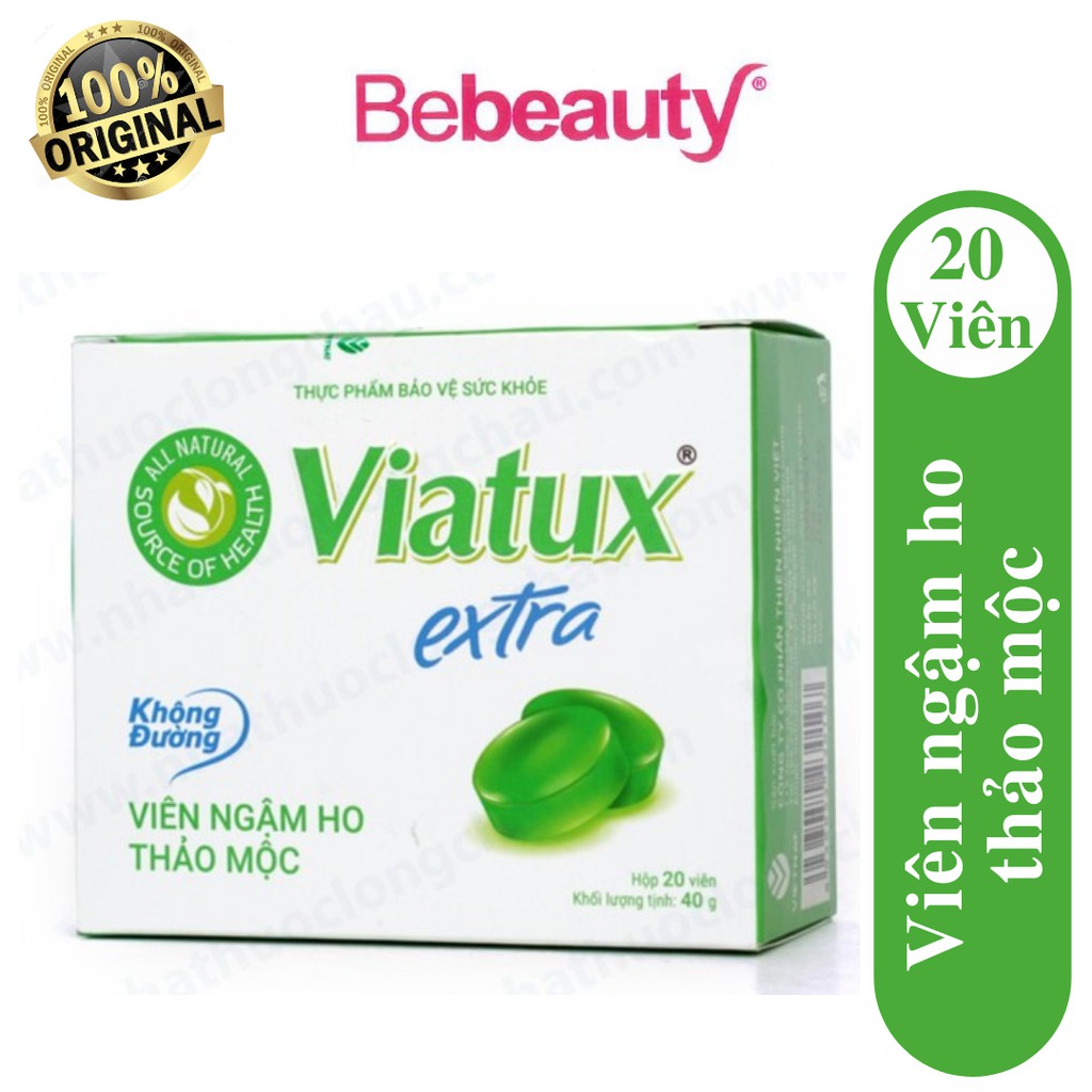 Viên Ngậm Ho Thảo Mộc Viatux Extra 20 Viên