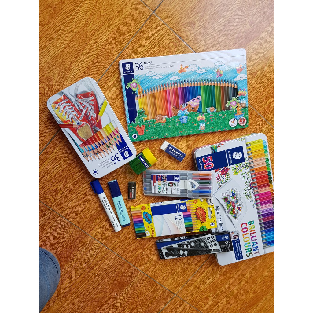 Bộ bút chì mầu cao cấp STAEDTLER  đựng trong hộp thiếc 145 SPM36 chính hãng.