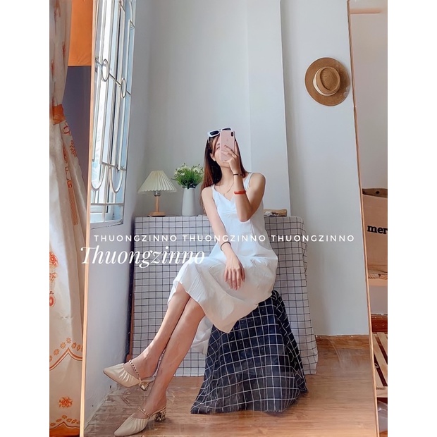 [Ảnh thật/Video] Váy Hai Dây mimi Hàng Quảng Châu Chất Đẹp Mềm Mịn