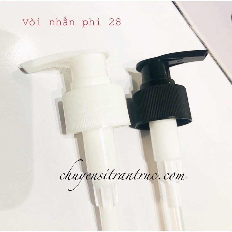 Combo 10 vòi nhấn cho chai đựng dầu gội, sữa tắm phi 28mm