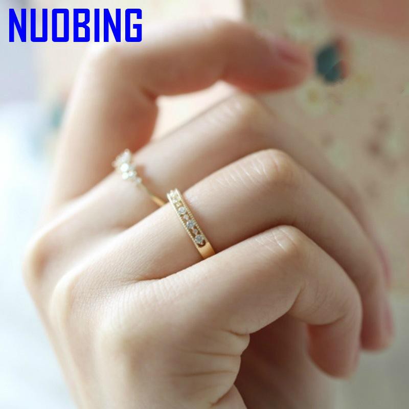 Dễ Thương Nhẫn Nữ Mạ Vàng 14k Đính Đá Thạch Anh Tím Sang Trọng