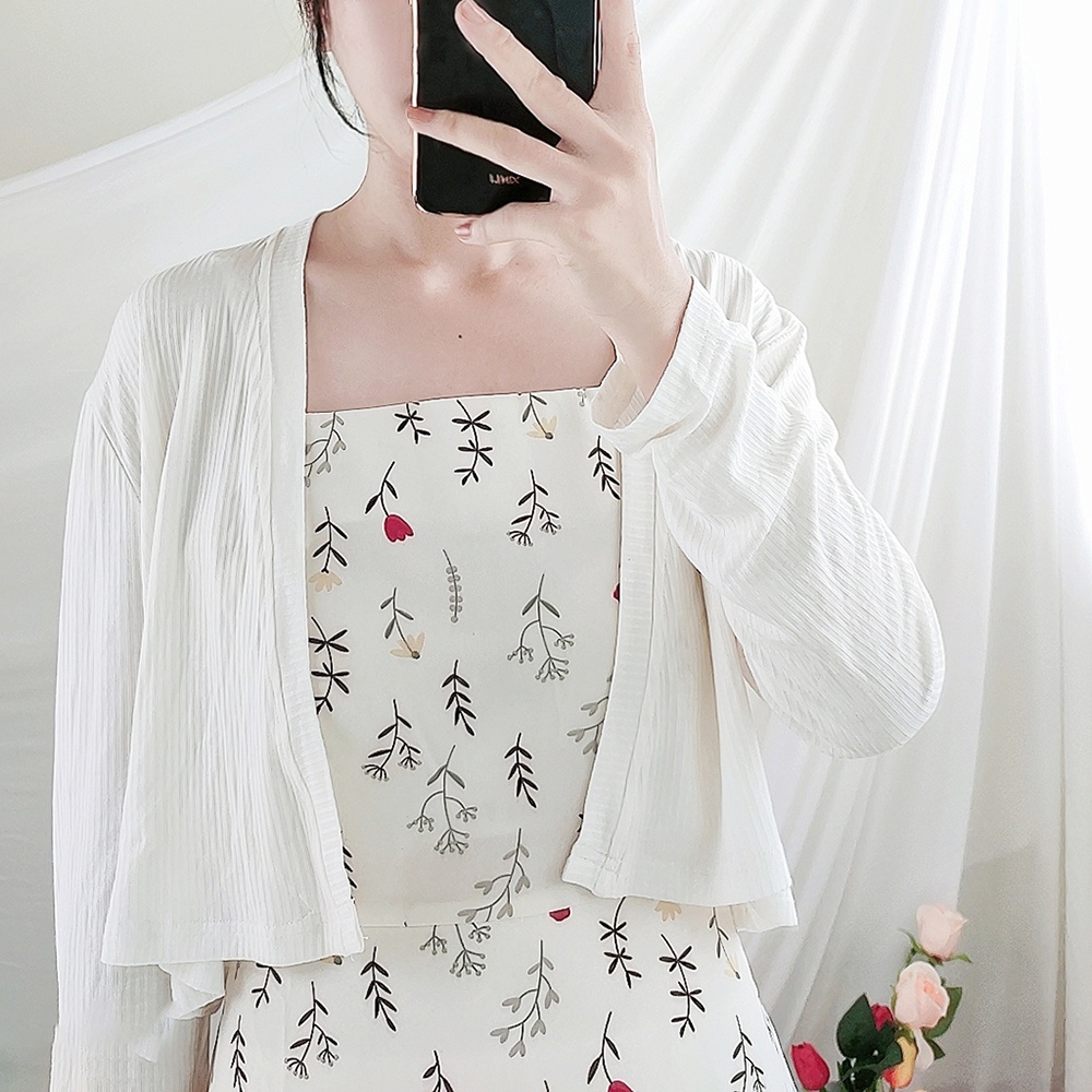 Áo cardigan lửng dài tay mỏng nhẹ RM002