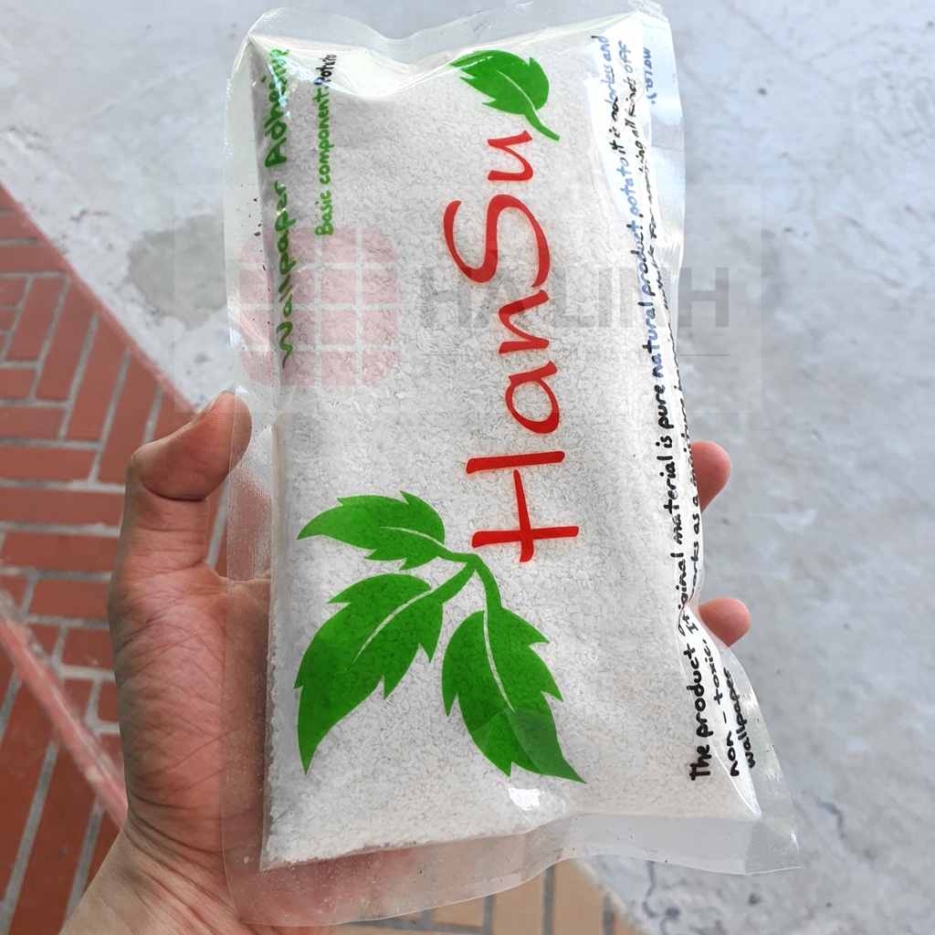 Keo Bột Dán Tường Hàn Quốc HANSU Nhập Khẩu Loại Tốt Túi 180g - Trang Trí Hà Linh