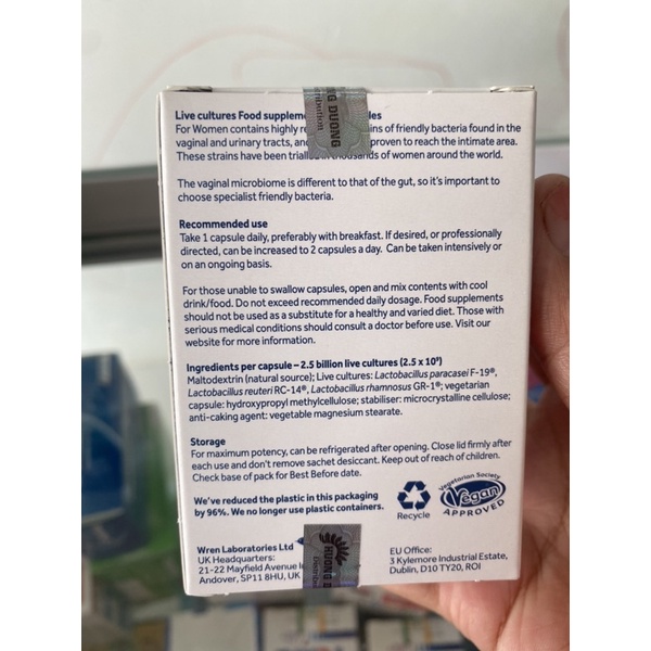 Men vi sinh Optibac 30v mẫu mới nhất HÀNG CHUẨN ÚC
