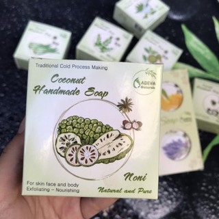 Adeva noni handmade soap -Xà bông Nhàu Adeva noni 100gr dưỡng ẩm, tẩy tế bào chết nhẹ