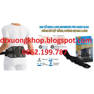 [Chính hãng] Đai cố định cột sống lưng Bonbone Pro Hard Slim Nhật (Màu đen)