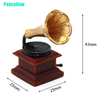 Máy Hát Đĩa Than Mini Tỷ Lệ 1: 12 Trang Trí Nhà Búp Bê