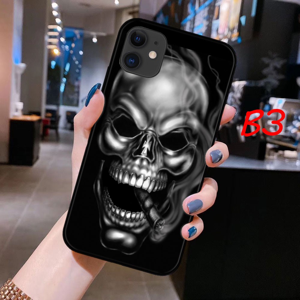 Ốp điện thoại in hình Grim Reaper đầu lâu thích hợp cho iPhone 11 Pro Max XS MAX XR X 8 7 6s 6 Plus SE 2020