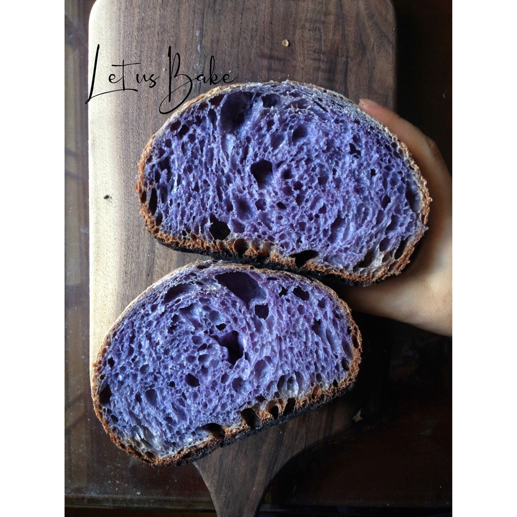 Butterfly Pea Flower Sourdough Bread 350g - Bánh Mì Hoa Đậu Biếc Men Tự Nhiên (Men Chua) Healthy