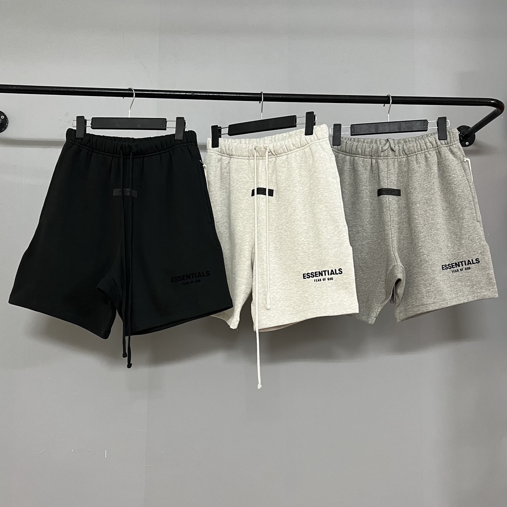 Quần đùi Fear Of God FOG Essentials SS22 bản cao cấp, Quần short FOG 1977 Essentials chất liệu nỉ bông