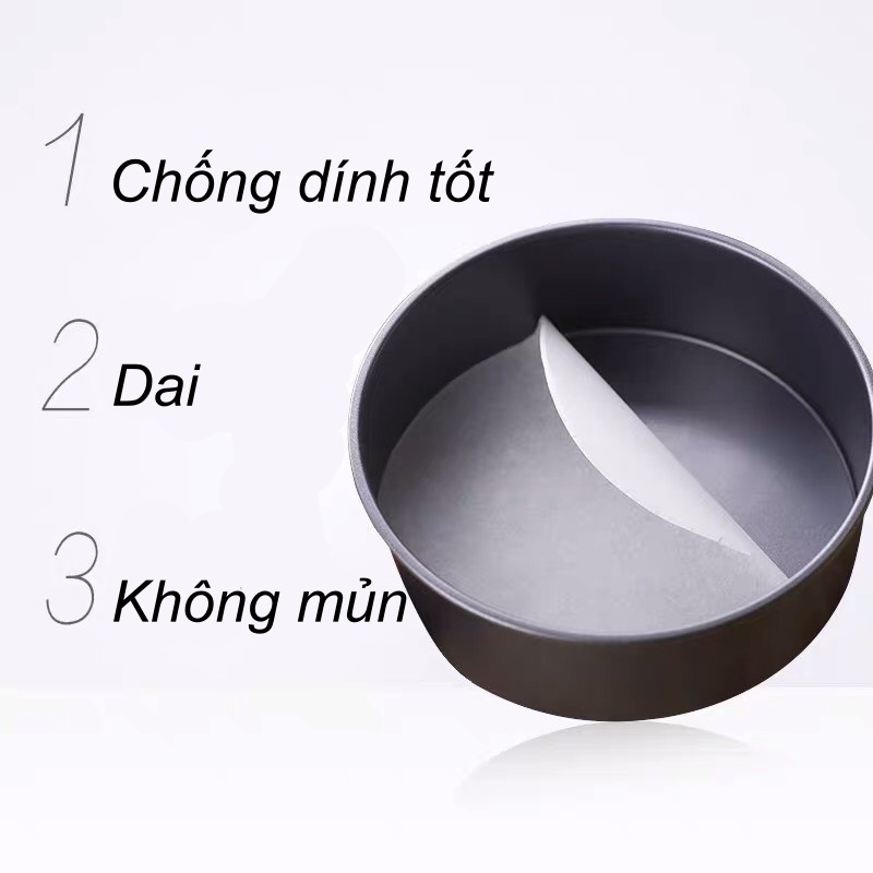 Giấy lót nồi chiên các size 15cm, 16cm, 20cm, 23cm loại có lỗ và không lỗ túi 50 tờ