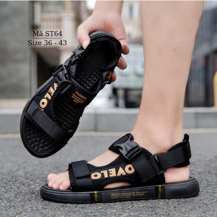 Sandal nam đi học mềm êm chống trơn có quai hậu size to phù hợp cho trẻ em học sinh 10 đến 18 tuổi chân ngoại cỡ ST64