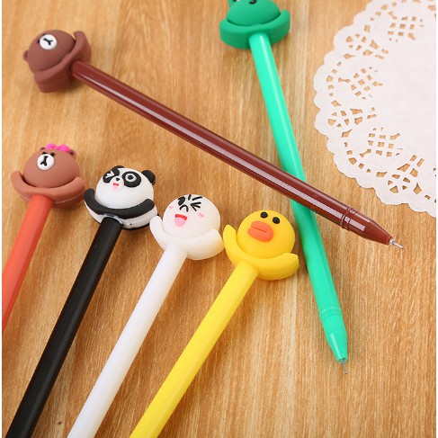 bút gấu  thỏ chó sanrio giơ tay D107 hoạt hình dễ thương kute viết gel
