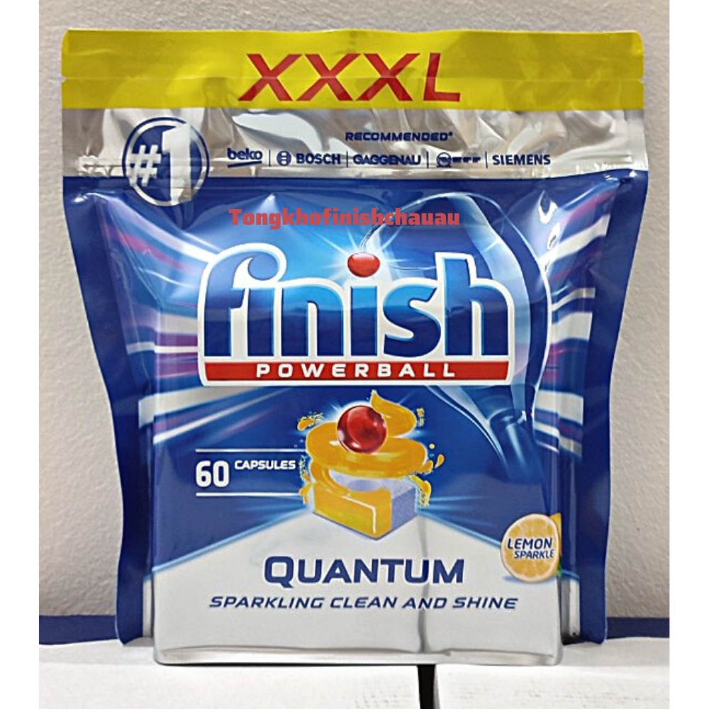 Viên rửa bát Finish Quantum [LOẠI MẠNH NHẤT: sạch vô địch, thơm vô địch]