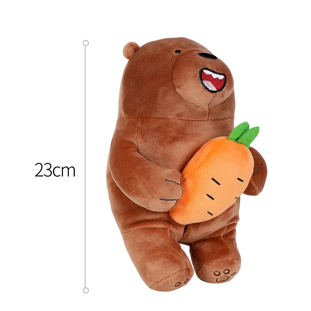 [Mã LIFECPMALL giảm 12% đơn 250K] Gấu nhồi bông bọc nhung Miniso Bare Bears Plush Grizzly Festival Series (Nâu)