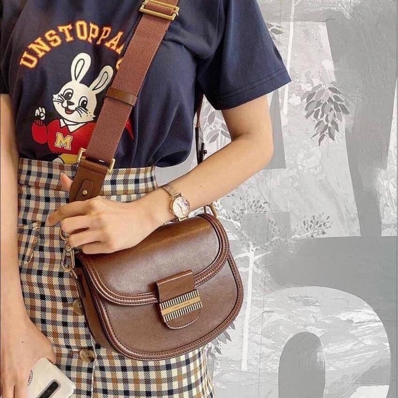 Túi xách _ Túi yên ngựa Embellished _vintage nữ, dáng bầu