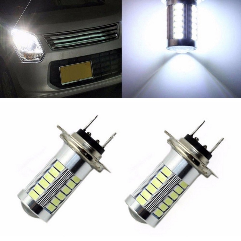 1 Đèn Pha Xe Hơi H7 5630 33SMD LED 12V - Màu Trắng