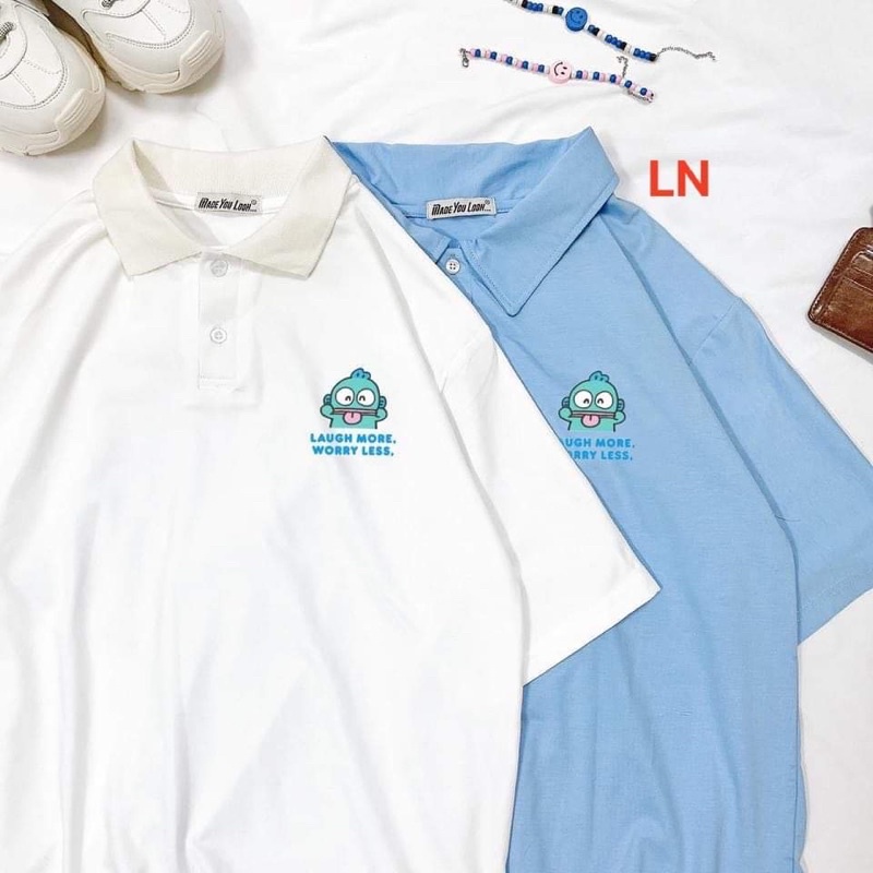 Áo polo logo thú xanh lè lưỡi DA6
