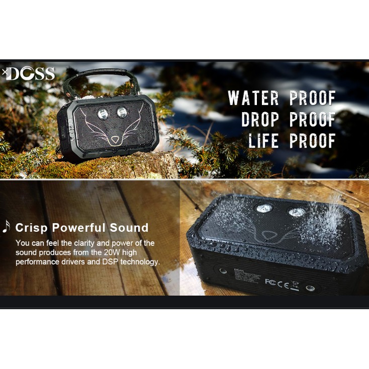 Loa DOSS Traveler IP66 Waterproof speaker Built-in DSP for Bold Sound