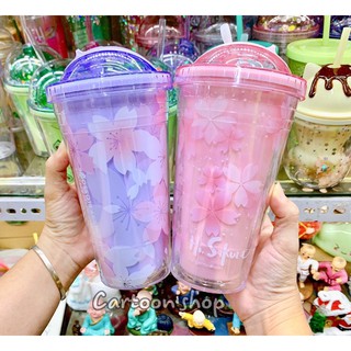 Ly nhựa 2 lớp cách nhiệt dung tích 500ml mẫu SAKURA