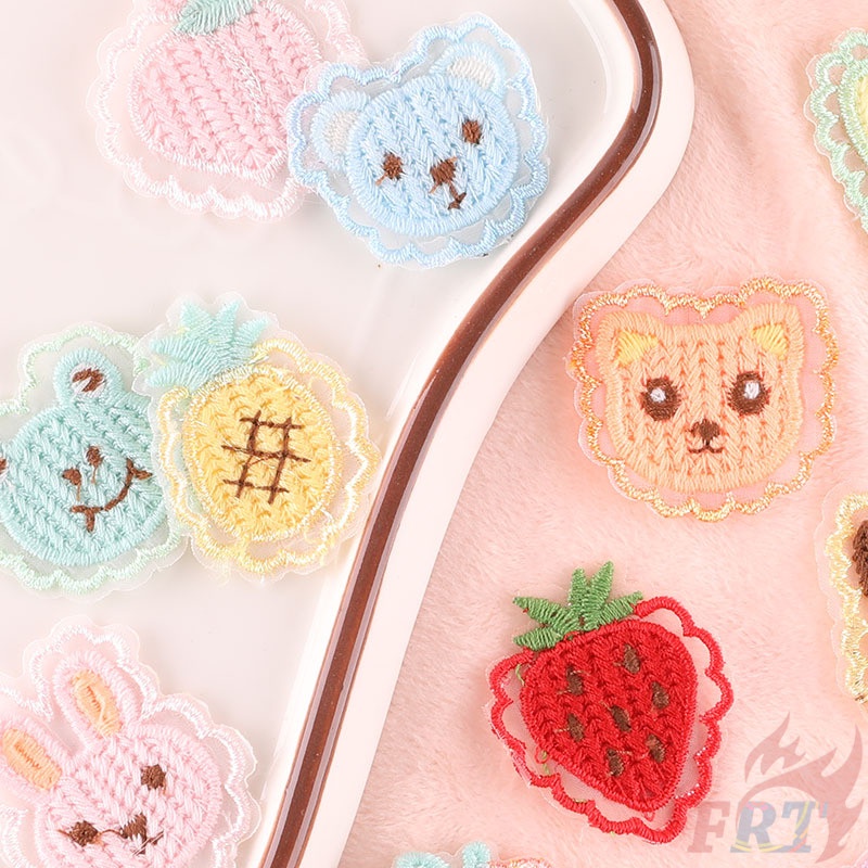 ✿ Sticker Ủi Thêu Hình Trái Cây Và Động Vật ✿1 Phụ Kiện Kẹp Tóc Tự Làm Thủ Công Cho Bé