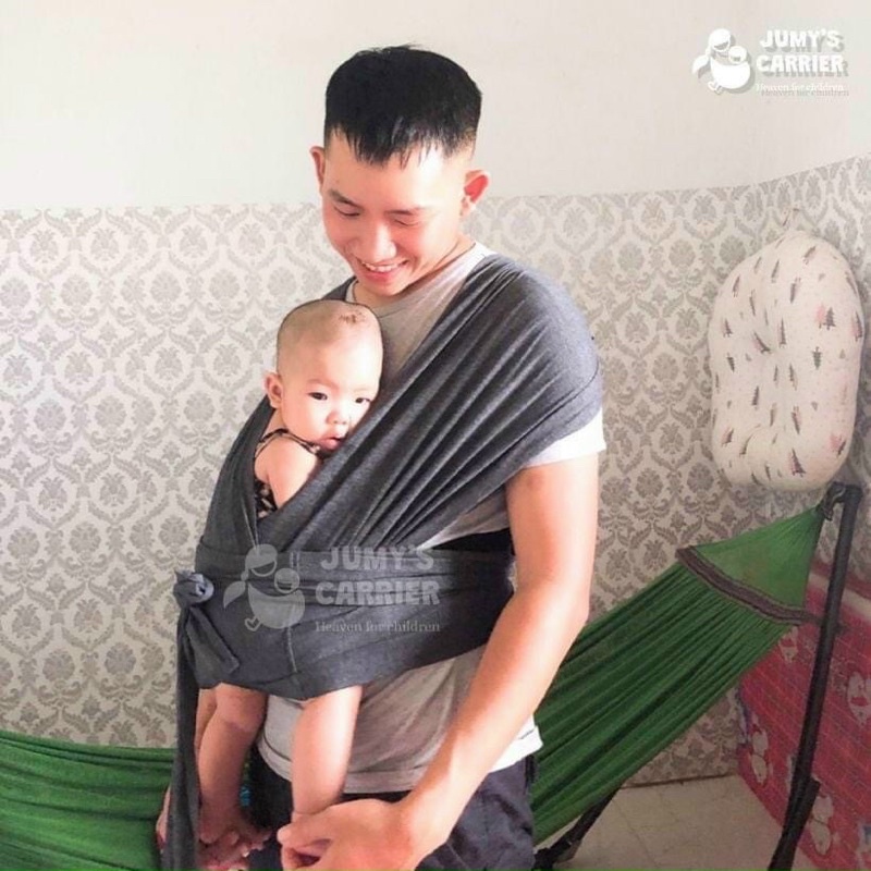 Địu vải em bé Jumy's  cho bé sơ sinh đến 18 tháng cotton tiện lợi, thoải mái