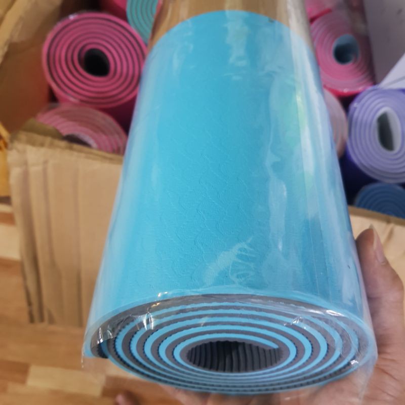 Thảm tập GYM tpe, Tập YOGA 6mm .Thảm yoga tập thể dục tại nhà.chống trơn trượt - hàng công ty có bảo hành