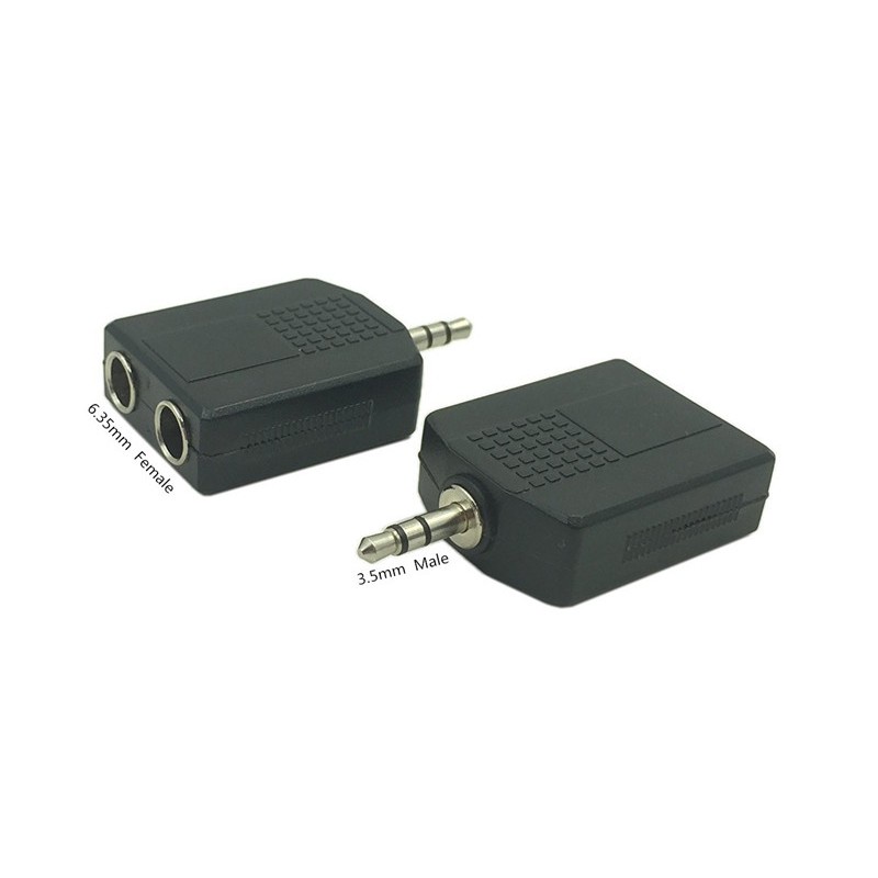 Jack chuyển đổi âm thanh 3.5mm sang 2 cổng 6.5mm / 6.35mm tiện dụng