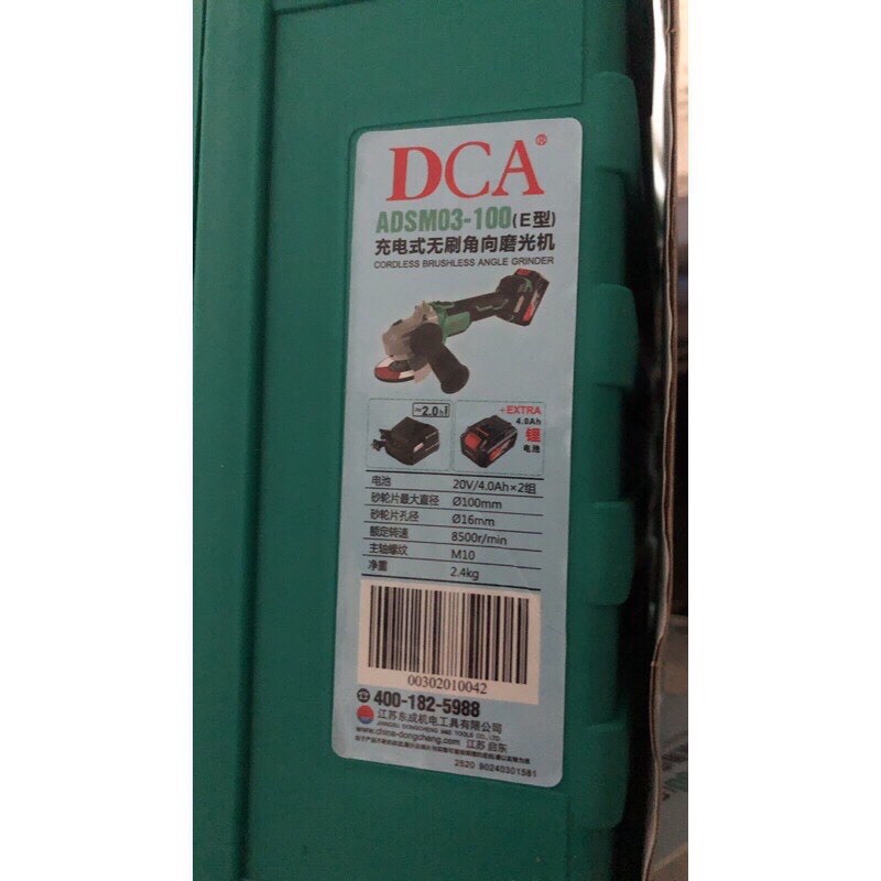 MÁY MÀI GÓC DÙNG PIN DCA 20V CHÍNH HÃNG đĩa 100mm mã ADSM03-100E