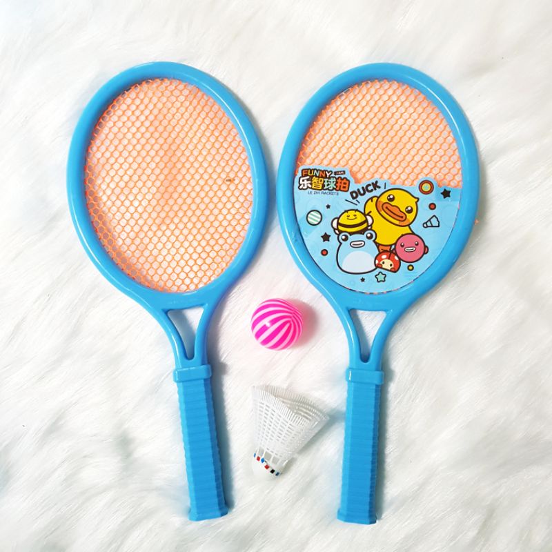 Bộ 2 vợt tennis, cầu lông xanh hồng 5720