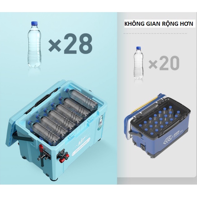 Thùng câu cá, thùng ngồi câu đài siêu nhẹ, chịu tải cao MC jiadiaoni