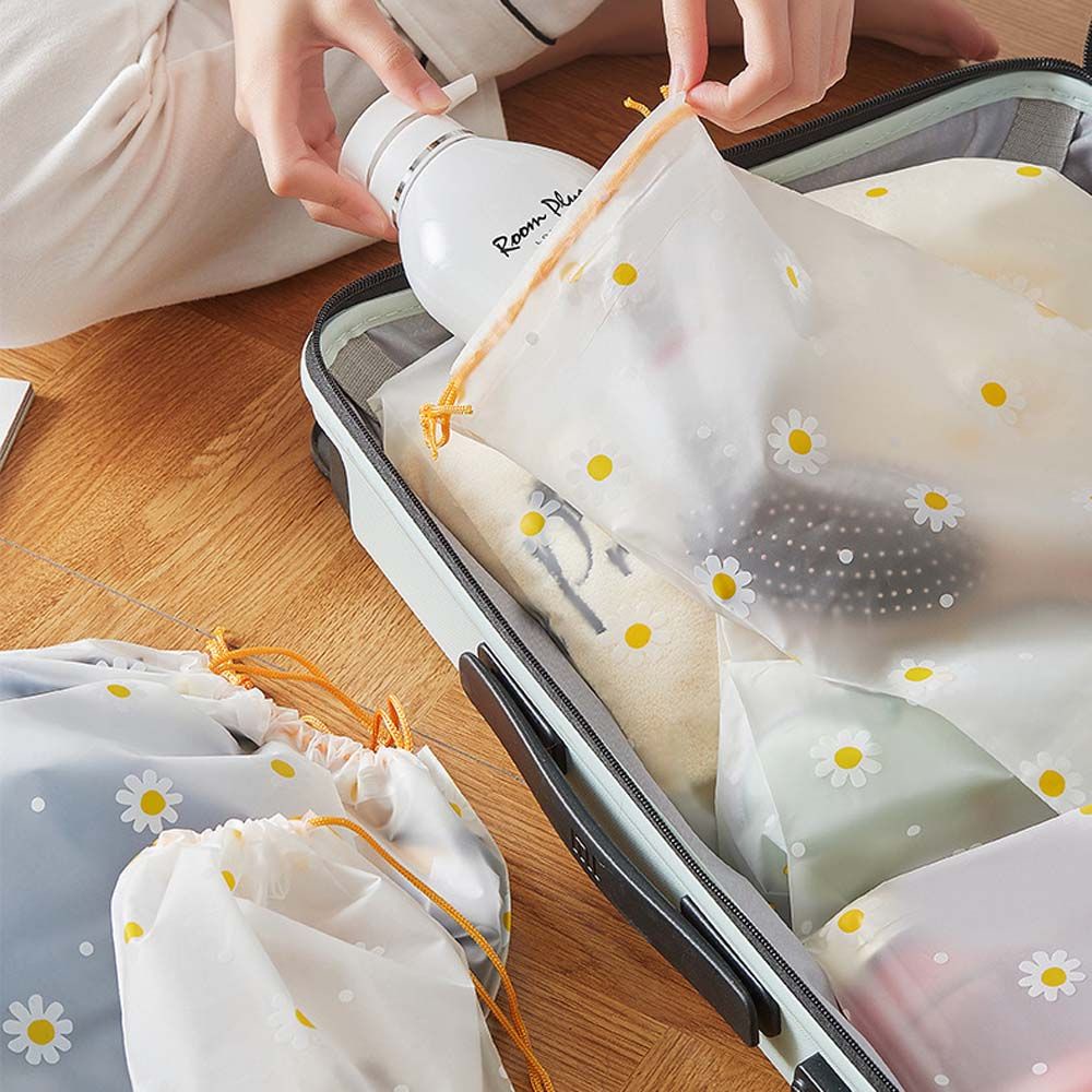 YIYU Túi đựng đồ dùng vệ sinh cá nhân trong suốt chống thấm nước có dây rút tiện dụng TYLER1