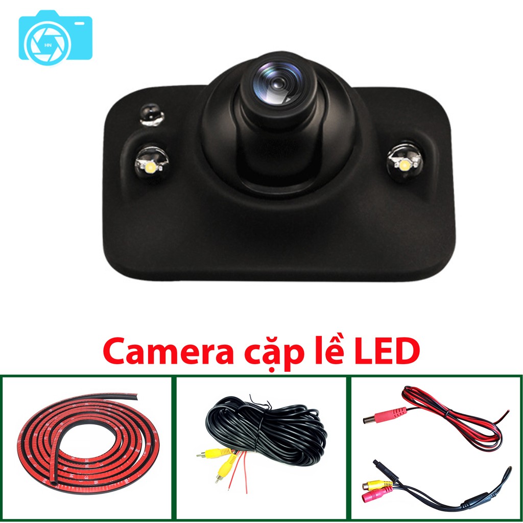 Camera cặp lề, không cần khoan gương, LED, độ phân giải 650TVLine, góc quay 140 độ, xoay 360 độ