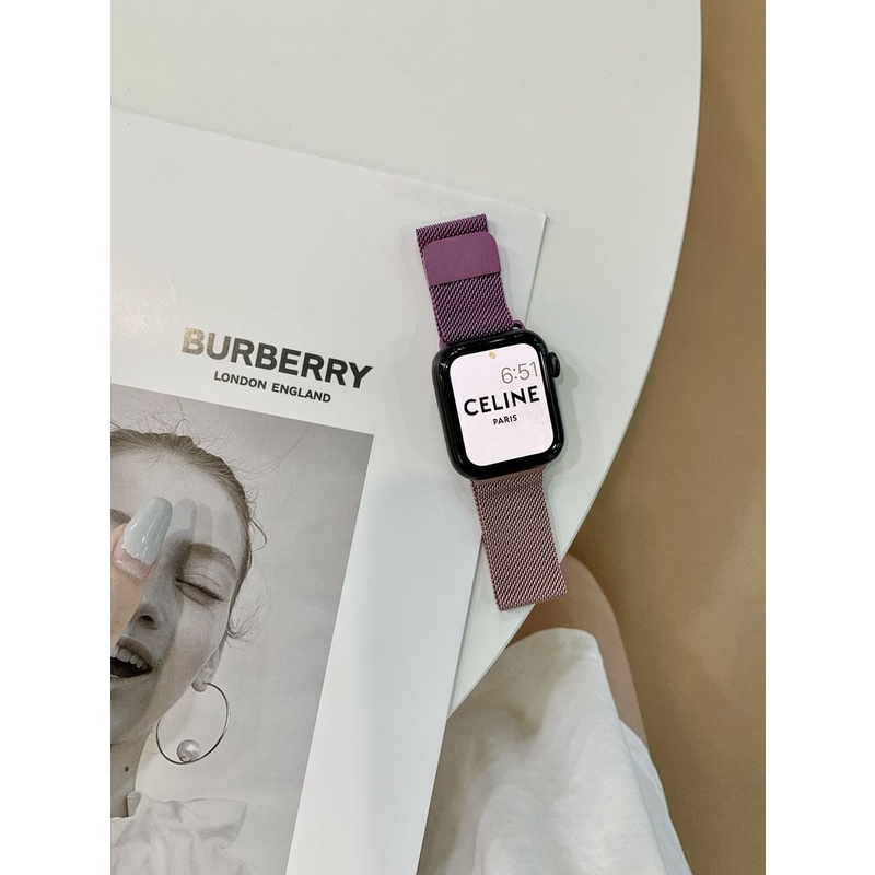 Dây Đeo Màu Gradient Cho Đồng Hồ Thông Minh 8 Ultra 7 6 SE 1 2 3 4 5 49mm 41mm 45 38mm 42 4440