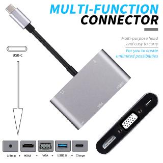 Bộ Chuyển Đổi 5 Trong 1 Thunderbolt 3 Usb Type C Sang Hdmi Vga 3.5mm Cho Macbook Pro