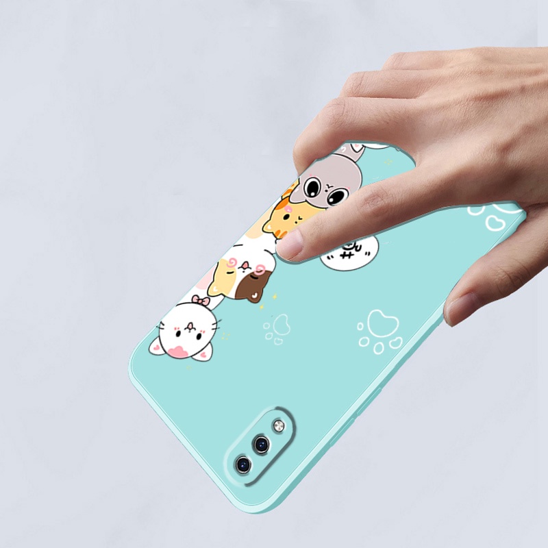 Ốp lưng vivo y91c vivo y1s vivo y93 vivo v11 Ốp Điện Thoại Silicone Mềm In Hình Mèo Cho vivo y91c vivo y1s vivo y93 vivo v11 DZMM01 viền vuông cute