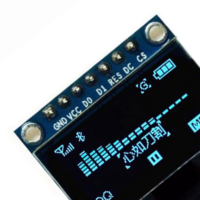 Mô Đun Màn Hình 0.96 Inch Spi Serial 128x64 Oled Lcd Display Ssd1306 For 51 Stm32 Arduino Font