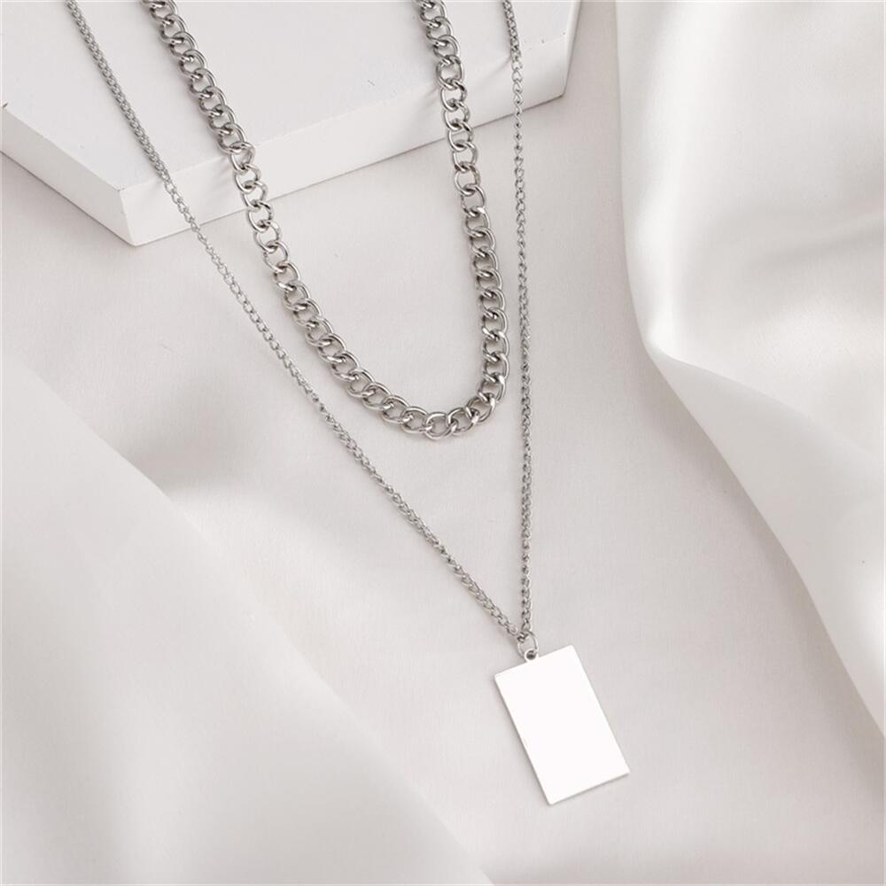 Vòng Cổ Choker Hai Lớp Bằng Hợp Kim Phong Cách Punk Cổ Điển Kiểu Dáng Mới Dành Cho Nữ