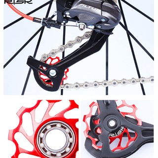 Bánh đề nhôm Risk bạc đạn Ceramic 11T cho củ đề shimano