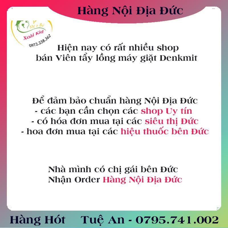 BÁN LẺ 10 Viên tẩy lồng giặt Denkmit siêu sạch của Đức, vệ sinh lồng máy giặt  .