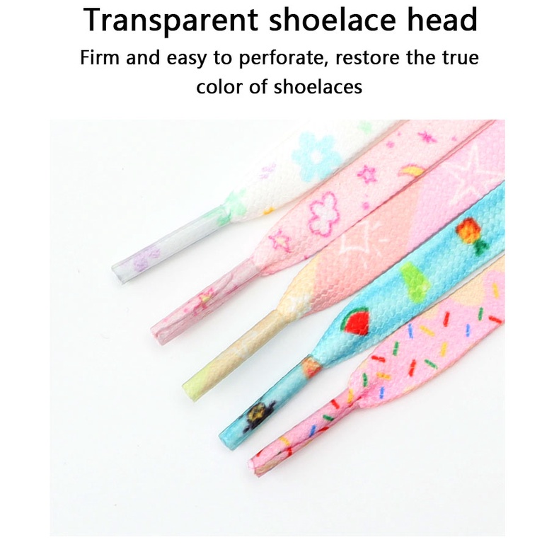 Dây Buộc Giày Thể Thao Đế Bằng In Họa Tiết Cầu Vồng Cho Nam Nữ