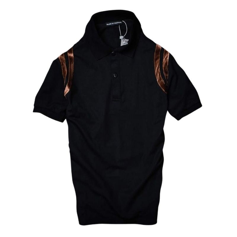 Áo Thun POLO Nam mix nhung vải cá sấu Cotton xuất xịn, sang trọng-lịch lãm DAA43
