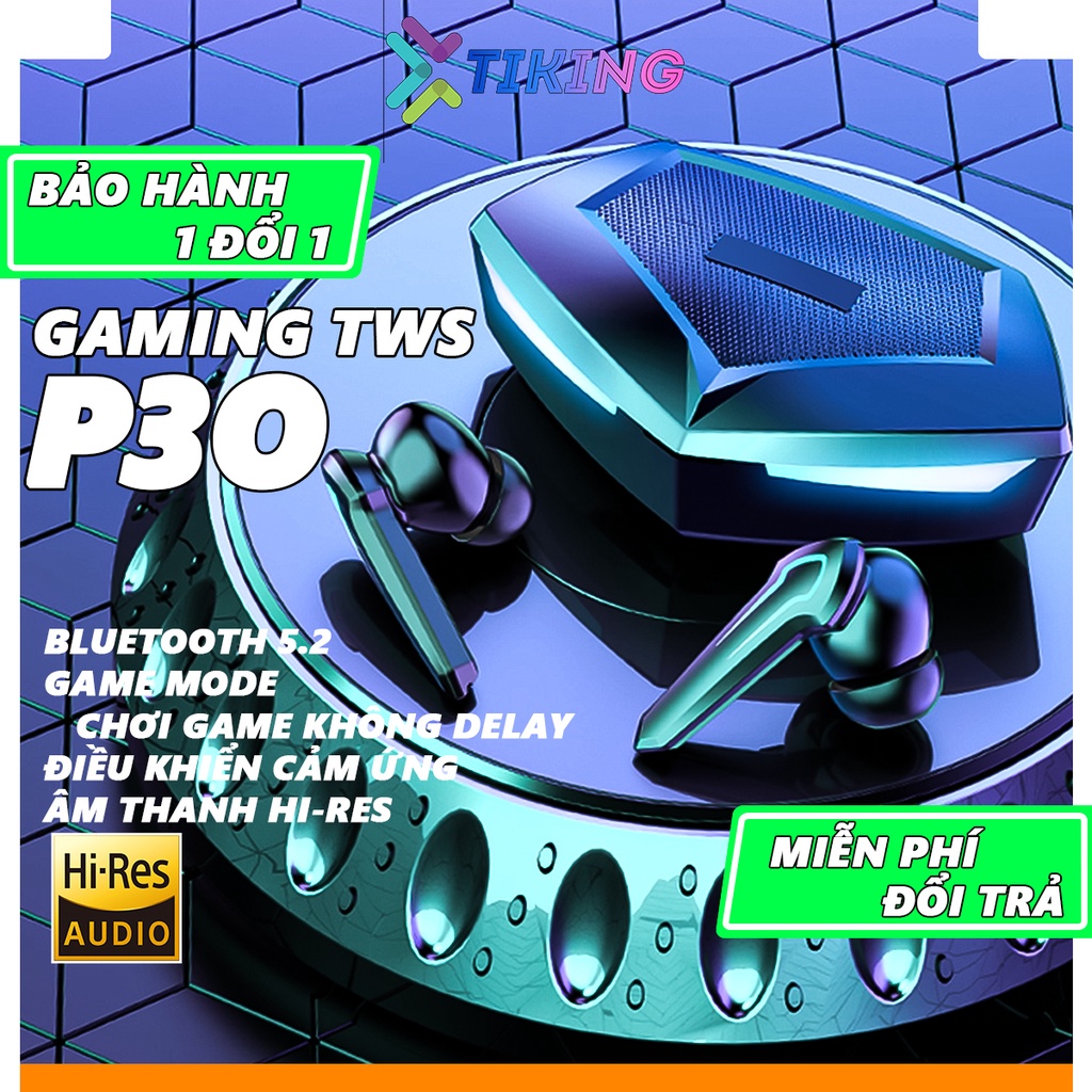Tai nghe Gaming P30, tai nghe chuyên game cho game thủ chuẩn bluetooth 5.0, chơi game không delay