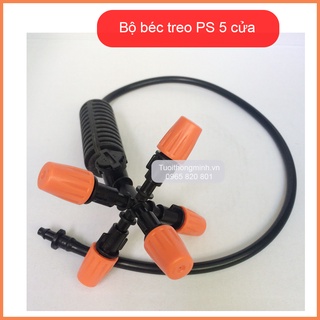 Béc Phun Sương Tưới Cây 5 Hướng Bộ Đầy Đủ Cho Giàn Treo, Nhà Kính