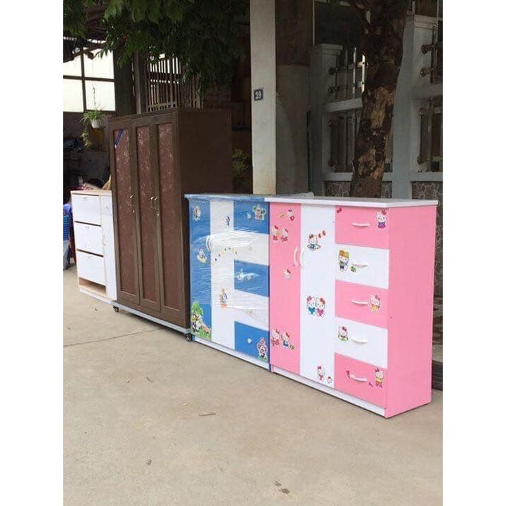 [Chỉ ship HN]  Tủ quần áo Trẻ em 2 cánh 5 ngăn  kéo chất liệu nhựa Đài Loan cao cấp _ Freeship