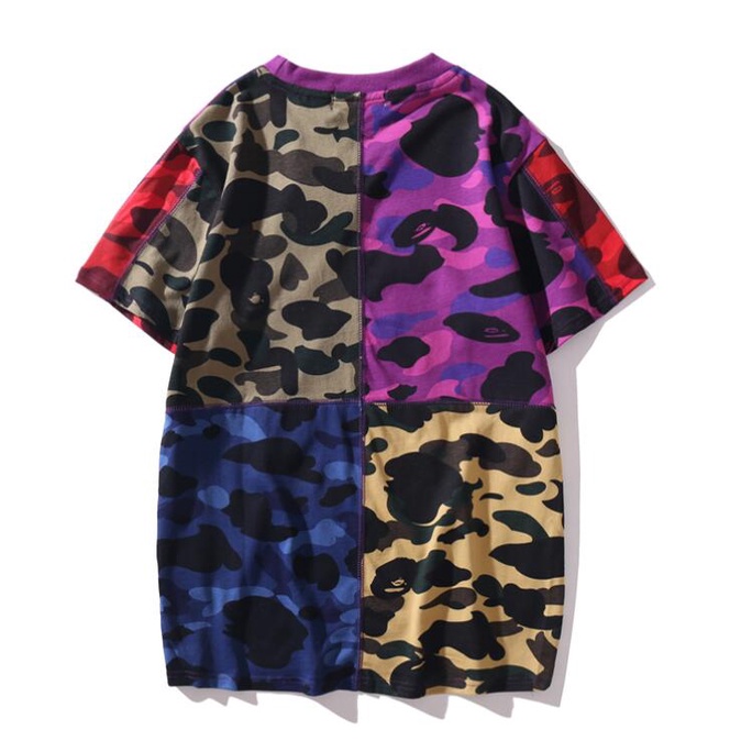 Bape Áo Thun cotton Tay Ngắn In Họa Tiết Thời Trang Cho Nam Nữ