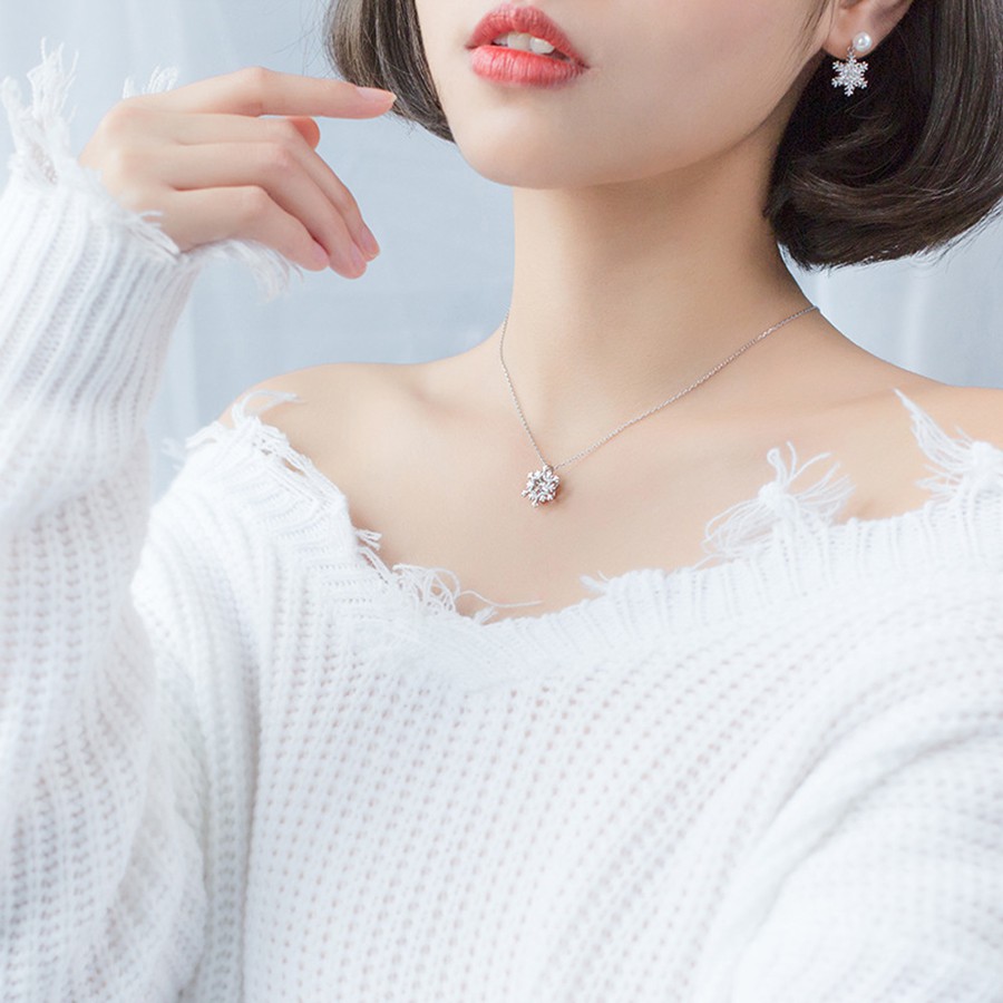 Dây Chuyền Bạc Nữ Đính Đá Bằng Bạc Thật S925 Cao Cấp - DB2498 - Bảo Ngọc Jewelry