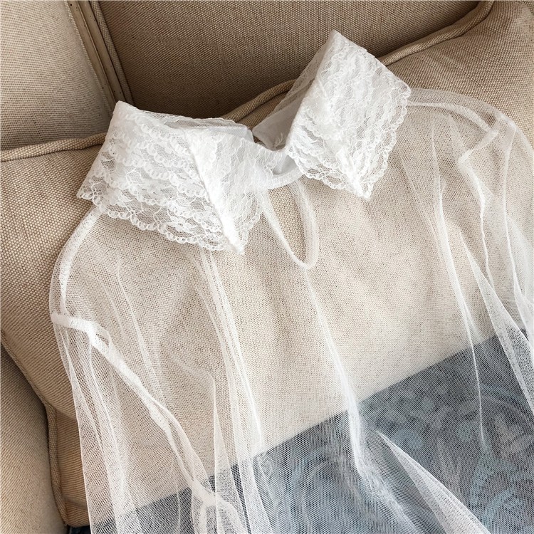 Áo ren lưới mix với váy hoặc áo siêu xinh ạ