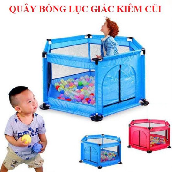 [𝑴𝒊𝒆̂̃𝒏 𝑺𝒊́𝒑] QUÂY BÓNG LỤC GIÁC-QUÂY VUÔNG 2 TRONG 1 CÓ CỬA +10 BÓNG
